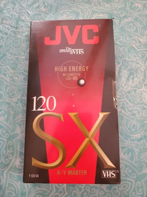 New Sealed JVC High Performance T-120 SX Blank VHS SP 120 min EP 6 Hours