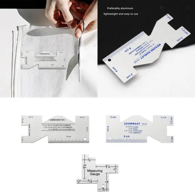 Sewing Patchwork Ruler Measuring Seam Gauge for Dressmaking Quilting Tailors