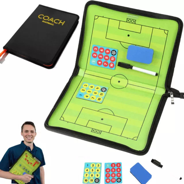 Magnetic Soccer Football Tactical Board Portable Guidance Training Aid Coaching