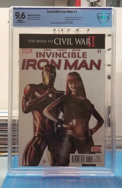 INVINCIBLE IRON MAN #7  CBCS 9.6 1st PRINT  1st RiRi WILLIAMS (NOT CGC)