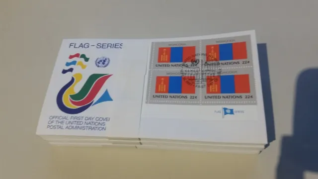 Vereinte Nationen FDC Jahr 1987 48 Stk. 3x Flaggen