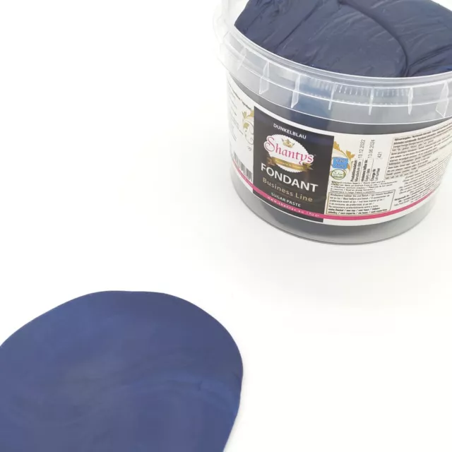 Shantys Fondant Business Line - DUNKELBLAU - 1 Kg - Zuckerteig Zuckermasse - SHA