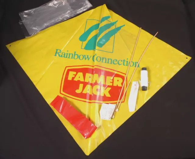 Farmer Jack Grocery Store Rainbow Connection Kite Yellow Unused