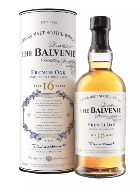 Balvenie 16 Year Old French Oak Pineau Cask Single Malt Scotch Whisky 700mL