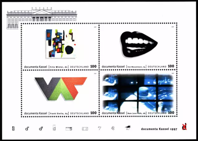 BRD FRG #MiBl39 MNH S/S 1997 Art Documenta Modern Exhibit Kassel [1971 YTBF38]