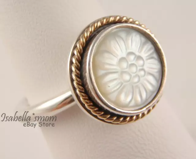 Pandora daisy signet mother of pearl ring deals