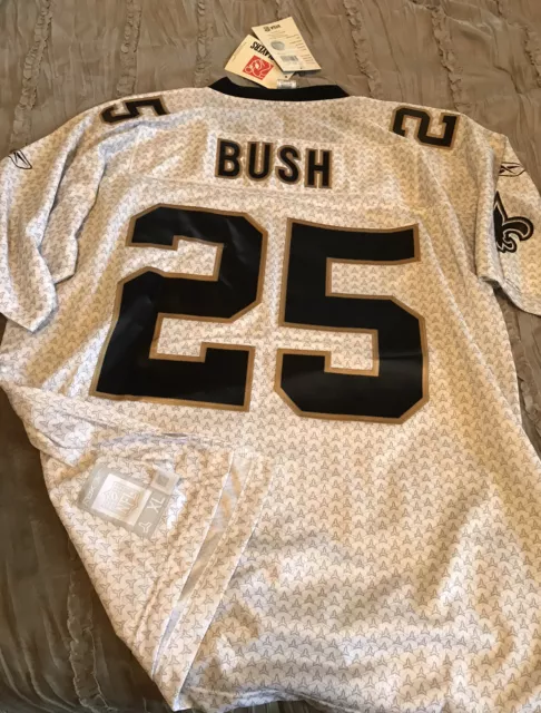 REGGIE BUSH New Orleans SAINTS Football REEEBOK Sewn Alternate XL Jersey NEW