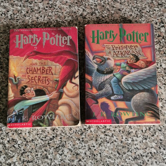 Harry Potter 2 Paperback Original Book Set - USA Scholastic Version Year 2000/1