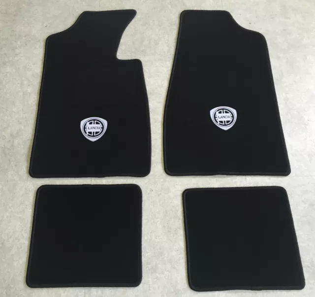 Tapis de Voiture Sol pour Lancia Fulvia Coupé Noir Blanc 1965-1976 4tlg. Neuf