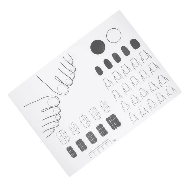 Almohadilla de uñas de acrílico estera artística placas de estampado esmalte pegatinas de manicura