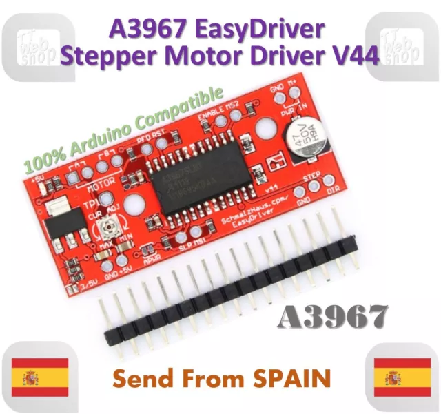 A3967 Easy Driver Moteur Pas à Pilote V44 Développement Board 3D Imprimante