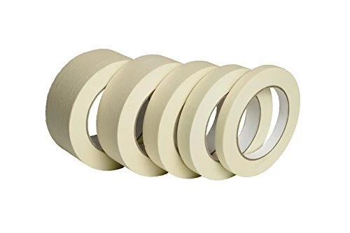 IDL Packaging 1 1/2-inch x 60-Yard White Masking Tape Pack of 6 Rolls Natural...