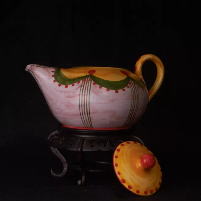 Hand Painted Colorful Festin Coquin Teapot 2