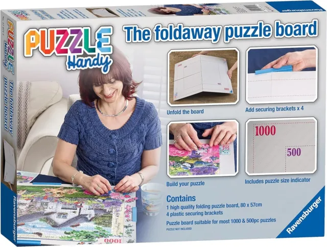 NEW Ravensburger Jigsaw Puzzle Board Portable Foldable Accessory Storage 500-100