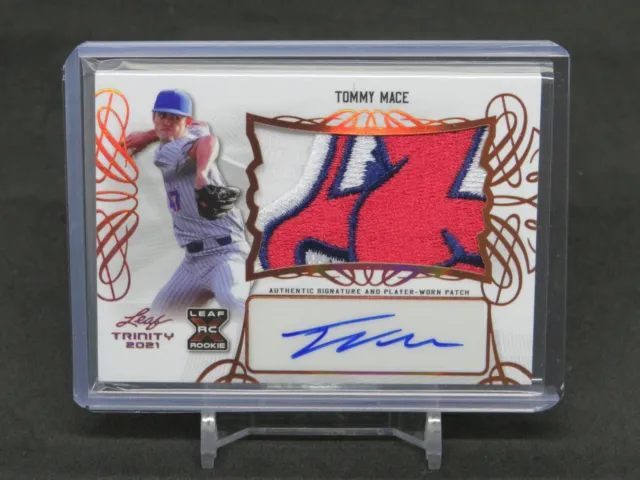 2021 Leaf Trinity Tommy Mace Chief Wahoo Rc Patch Auto Cleveland Indians Js2