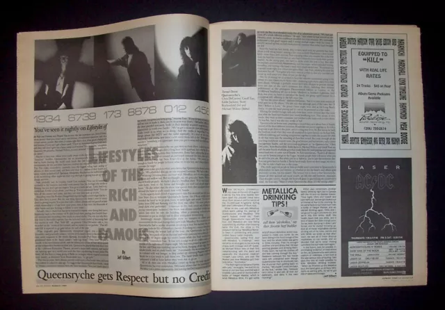 The Rocket Seattle 1990 Newspaper - Queensryche, Metallica Tour Article, Issue 2