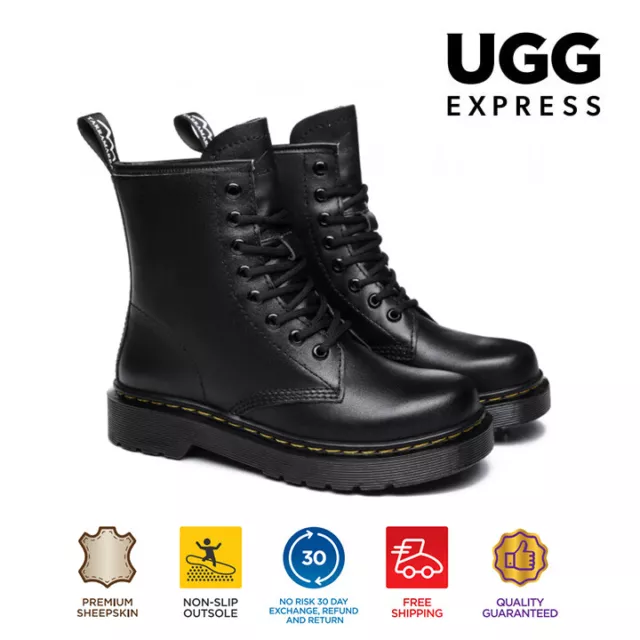 【EXTRA 15% OFF】UGG Women Boots Genuine Leather Platform Marten Fashion Simona