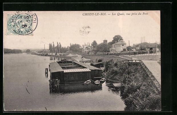 CPA Choisy-le-Roy, Les Quais, vue prise du Pont