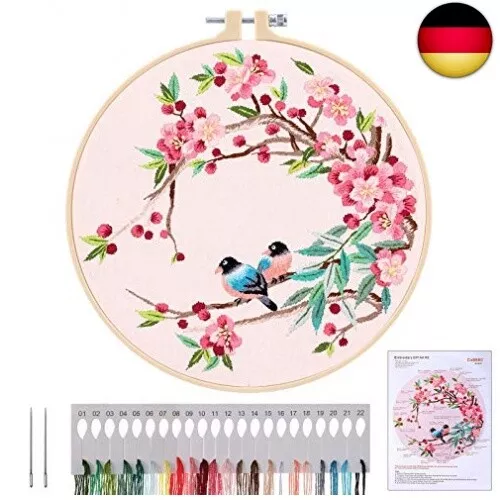 MWOOT Stickerei Kreuzstich Set,Handmade Embroidery Starter Kit,Anfänger