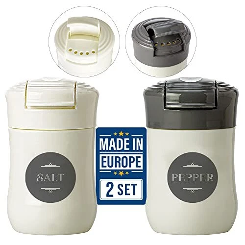 CRYSTALIA Plastica Saliera e Pepiera Campeggio SENZA BPA Saliera da (k6e)