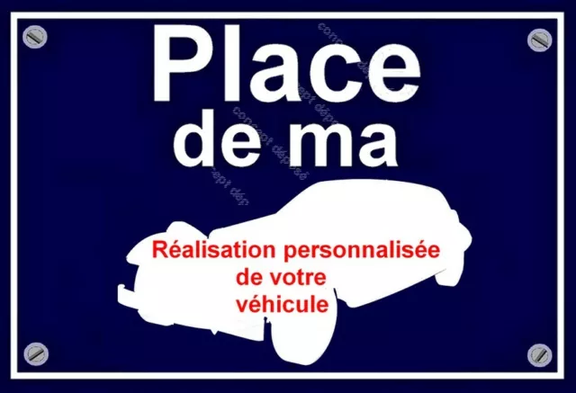 réalisation plaque personnalisée  "PLACE DE MA FERRARI "( d'après votre photo )