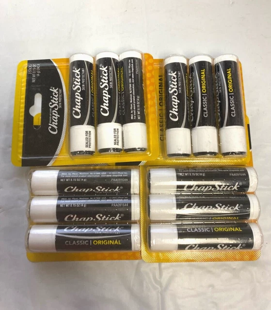 4 PCKS Chapstick Chap Stick Classic Lip Balm 3 Tubes Original Flavor