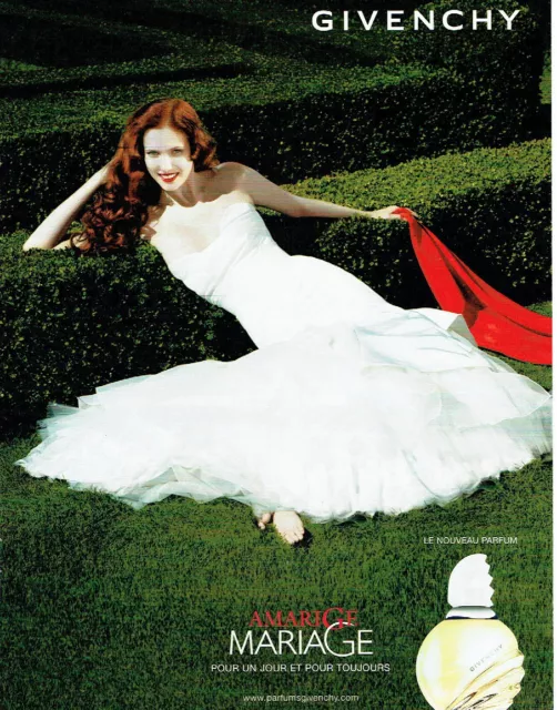 PUBLICITE ADVERTISING 125  2007   Givenchy parfum femme MARIAGE AMARIGE