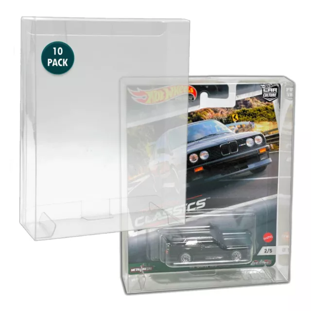 10x Hot Wheels Premium Card Protector Display Case for Diecast Cars Protective