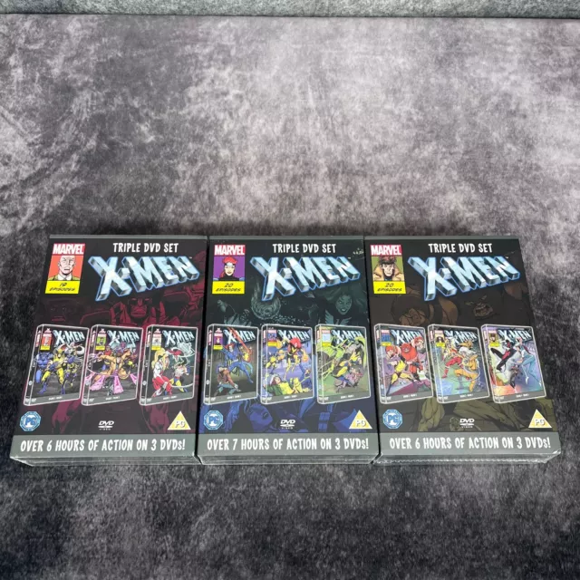 X-Men Triple DVD Set Bundle - Season 1 2 3 4 59 Episodes NEW Sealed Marvel