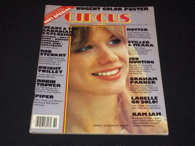 1977 November 24 Circus Magazine - Nancy Wilson Of Heart Cover - L 15859