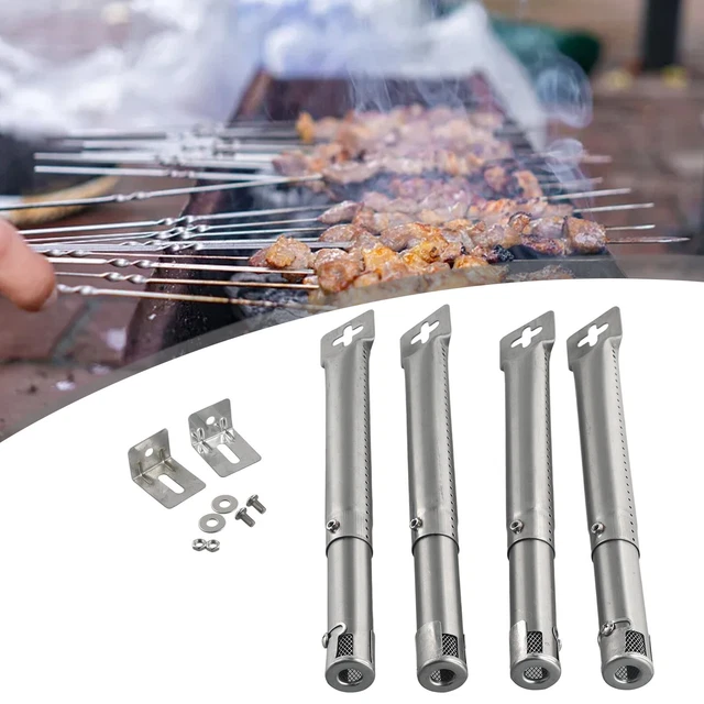 Copertura Bruciatore In Acciaio Inox - Ricambio 33,5 X 12 Cm Per Griglia