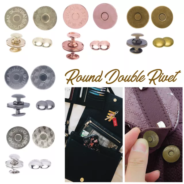 Magnetic Snap Clasp Button Fasteners for Accessories Handbag Leathercraft  Purses