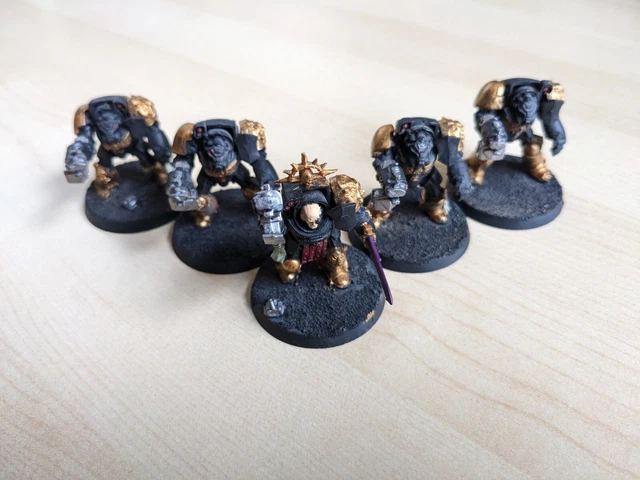 Space Marine Terminators Squad Assault on Black Reach Painted