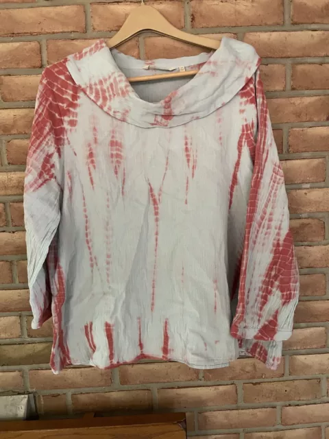 NWT Soft Surroundings Sierra Gauze Pullover Tie Dye Pullover size 2X Orig $89