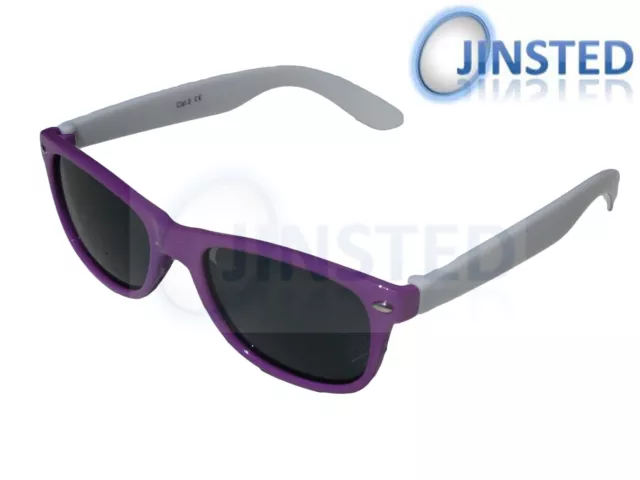 High Quality Childrens Sunglasses Kids Childs Purple White Frame Sunnies KR010