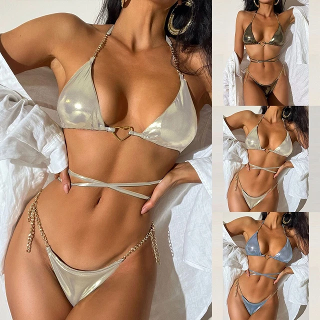 Costume da bagno donna costume da bagno vacanza alto stretch regolare senza mani