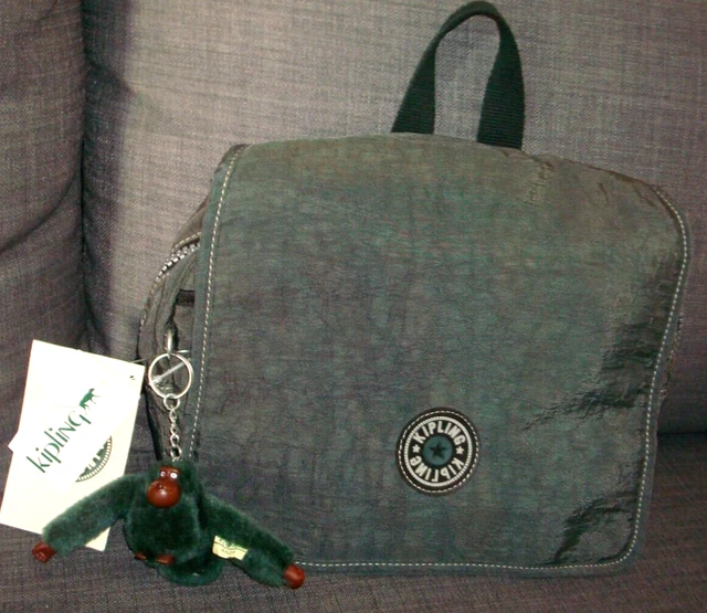 KIPLING Toiletry Organizer Bag w/Hook New w/Tags, Gorilla Charm Forest/Gray