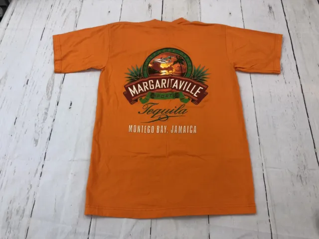 Vintage Jimmy Buffett Margaritaville Salt T-Shirt Xs Orange  1999