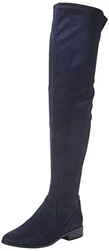 RRP 80 ALDO Elinna Navy Blue Faux Suede Over Knee Thigh Flat Boots Size 4 37 44.99 PicClick UK