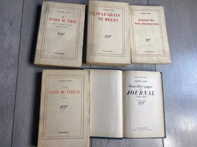 Gide andré: lot de 5 romans - Gallimard NRF