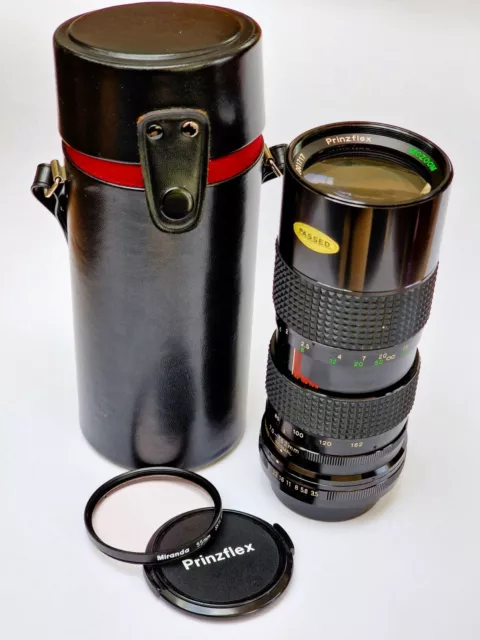 Prinzflex 70-162mm 1:3.5 MC Zoom Lens + Filter & Case Pentax PK Mount, Very Good