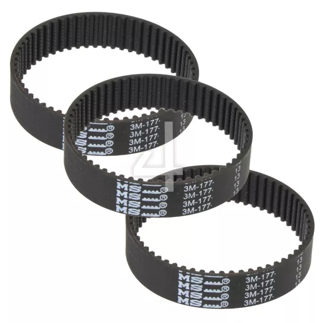 3 x Toothed Rubber Planer Driver Belt for Black & Decker KW715 KW713 BD713 BD715