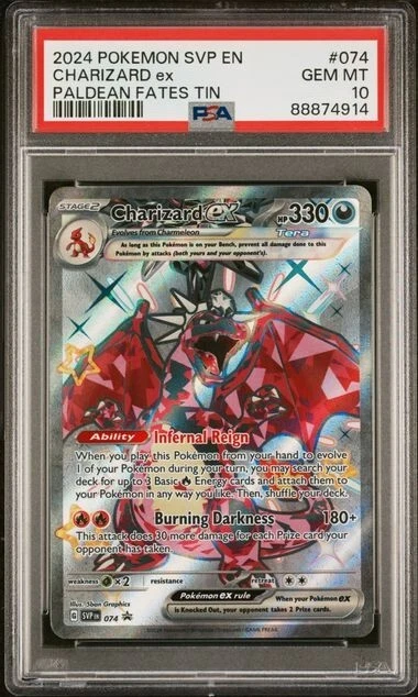 POKEMON CHARIZARD EX SVP 074 Promo Art Brillant Écarlate Et Violet