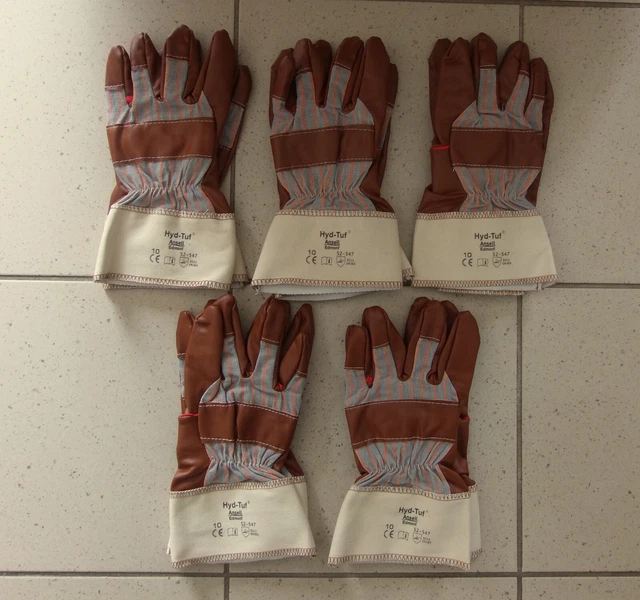Lot de 5 Paires de Gants Professionnels en Nitrile marrons Hyd-Tuf  Taille 10