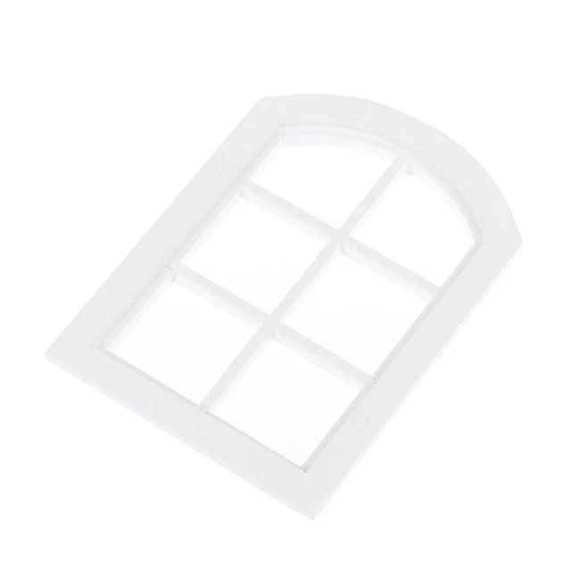 1:12 Dollhouse Miniature Wooden White Six Squares Window Model Furniture Toy Fr