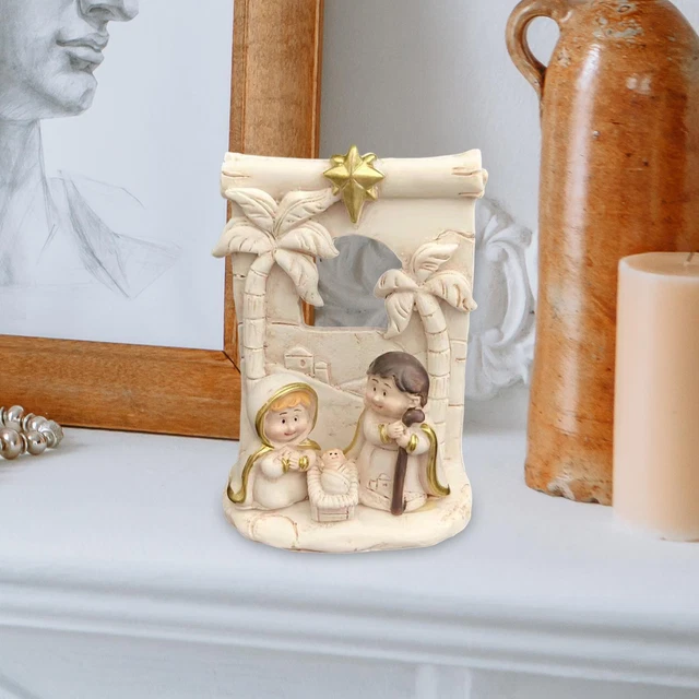 Collection de figurines de scène de la Nativité en résine pour ornement de