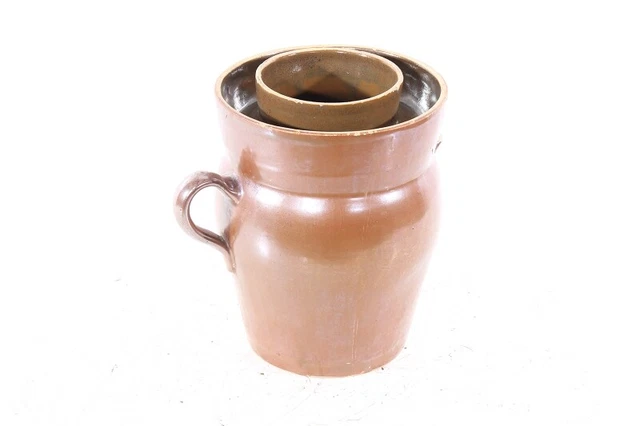Antiguo Steinguttopf Barro Olla de Fermentación Casero Krauttopf Krautfass Gres