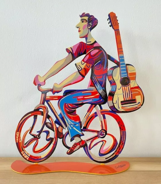 Pop art Metal "Troubador rider" escultura de DAVID GERSTEIN