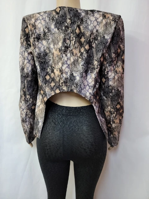 Mustard seed snake print jacket Blazer Size M #CB7