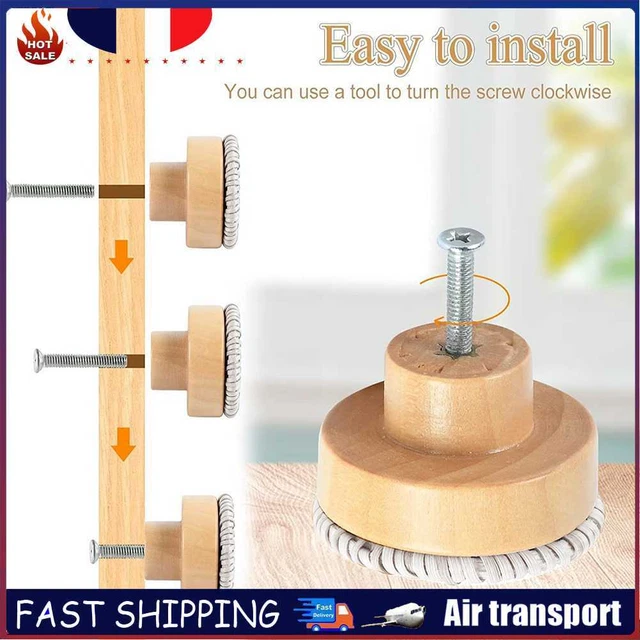 4pcs Cabinet Handle Fashion Wooden Wardrobe Knob Drawer Knobs Furniture Hardware